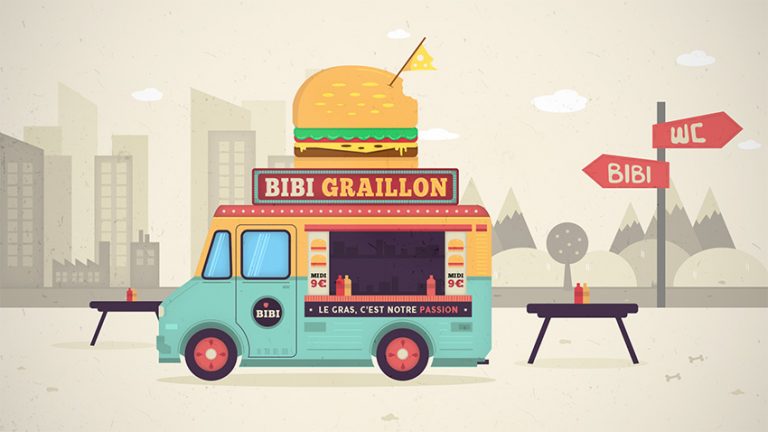 Illustration Vectorielle Cr Er Le Graphisme D Un Foodtruck Avec