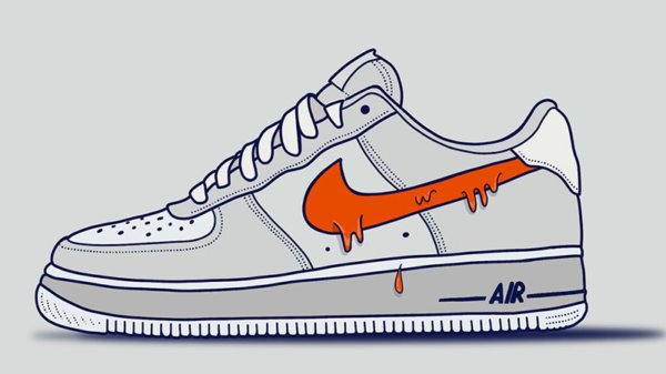 Doodle Art Custom D Une Nike AIR Force 1 Avec Procreate